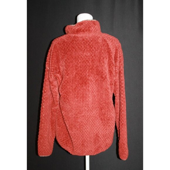 Simply Southern Quarter Snap Pullover Brick Red Women's Size Medium M - Picture 2 of 2